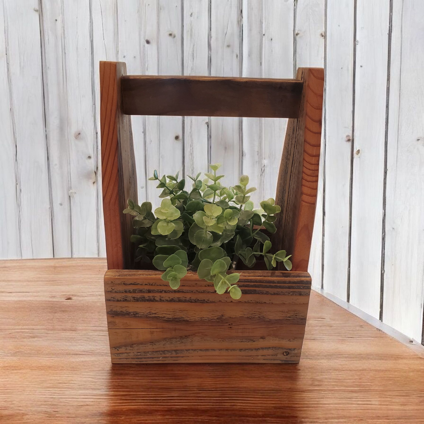 Rustic Wood Box with Handle (Small)