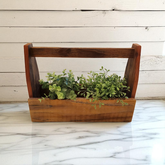 Rustic Wood Box with Handle (Large)